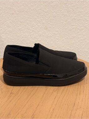 Donald J. Pliner Black Slip-On Platform Loafers‎